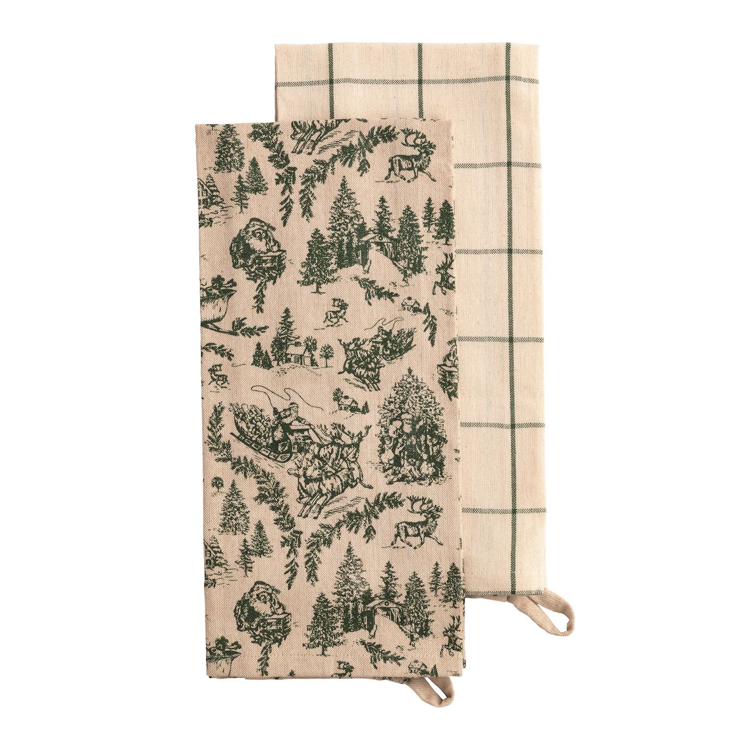 Toile Christmas Towel Set - Ballyhoo Boutique and Gift
