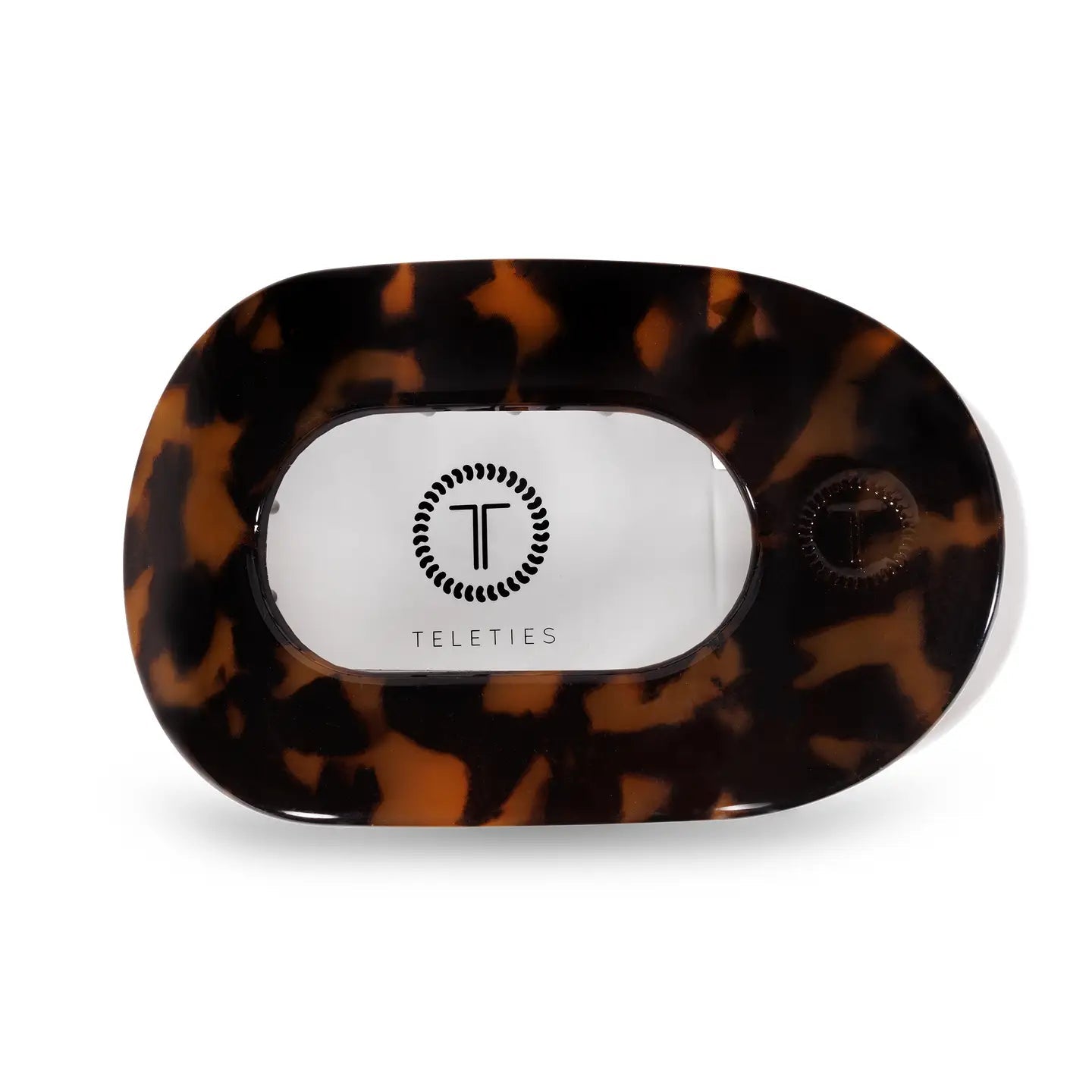 Tortoise Large Flat Round Clip - Ballyhoo Boutique and Gift