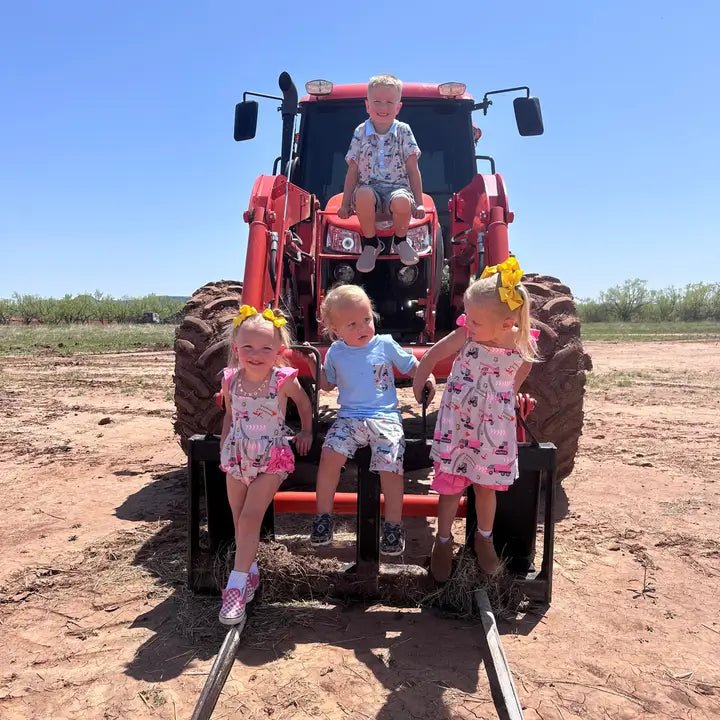 Tractor Pull Romper - Ballyhoo Boutique and Gift