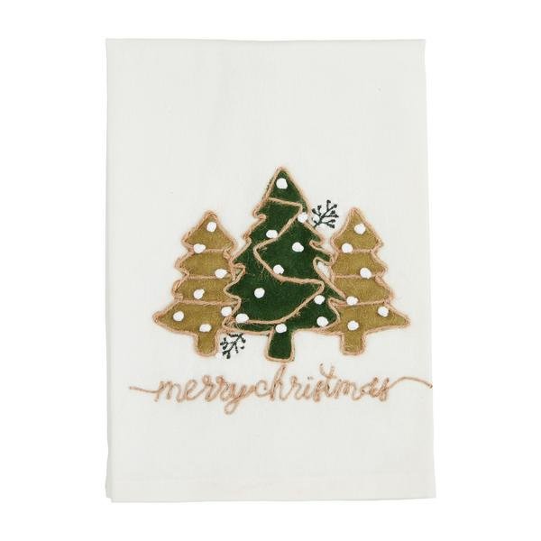 Tree Christmas Applique Towel - Ballyhoo Boutique and Gift