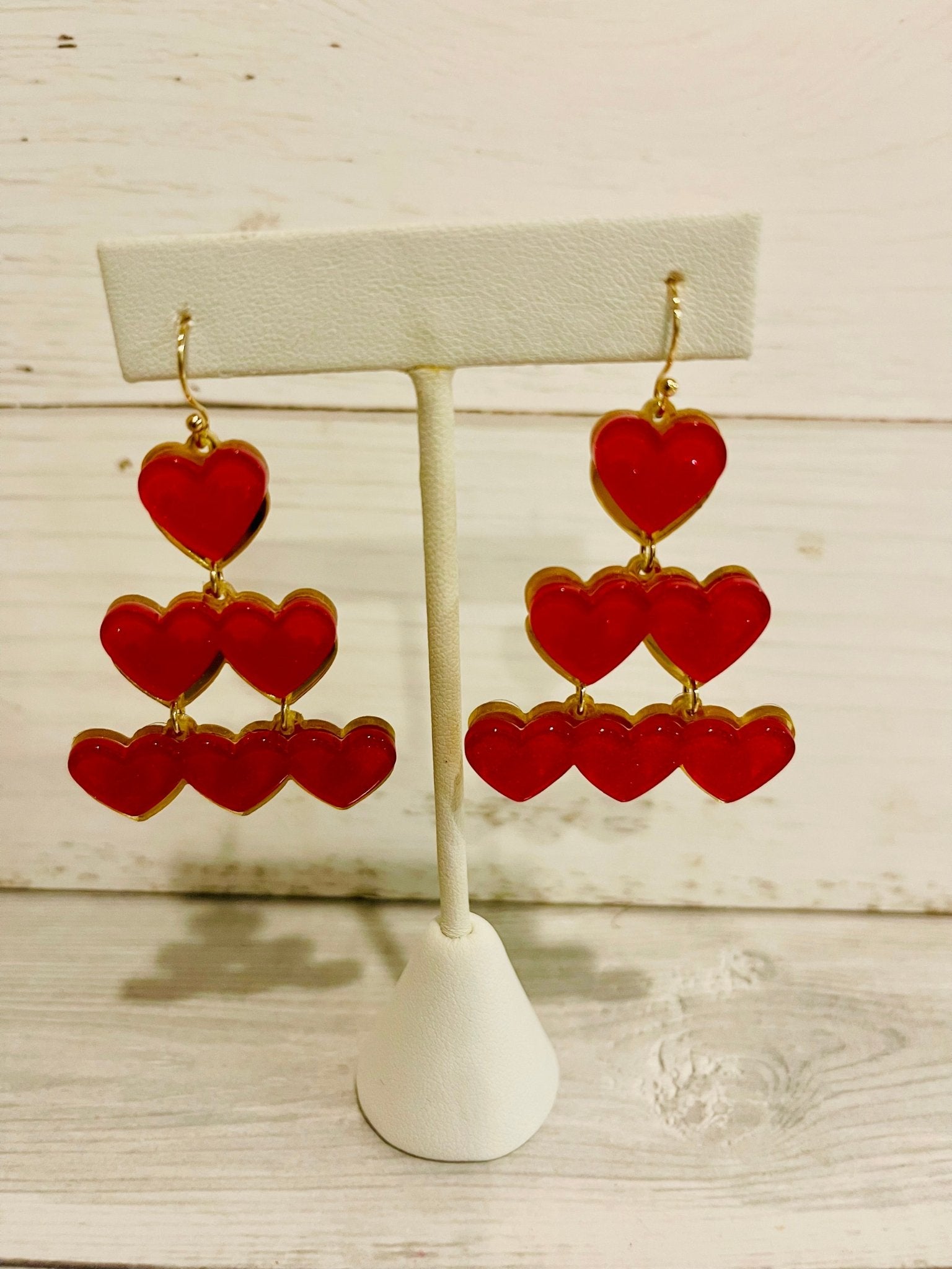 Triple Stack Acrylic Earrings - Ballyhoo Boutique and Gift