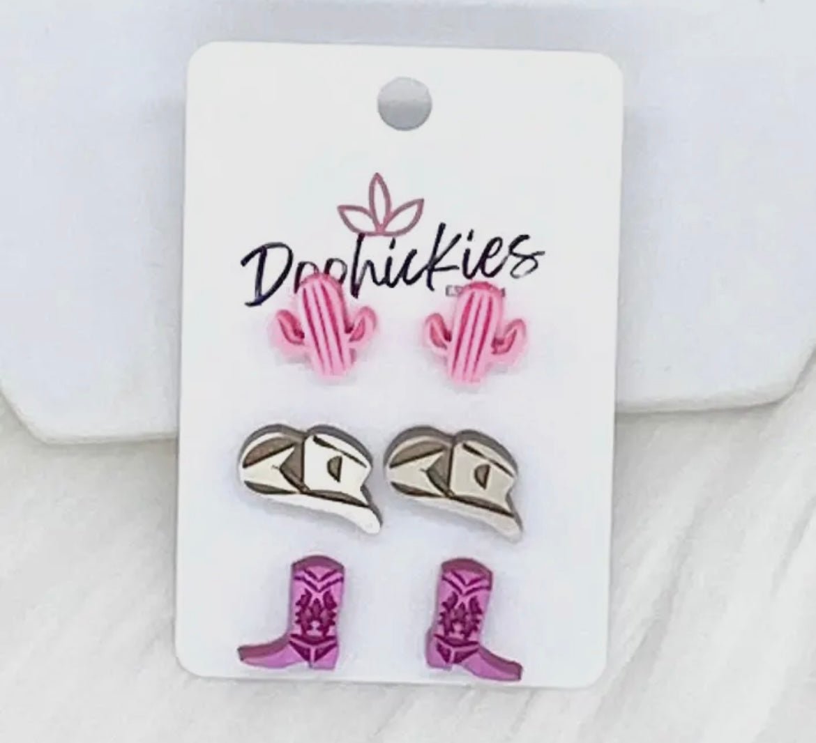 Tween Cowgirl Earrings - Ballyhoo Boutique and Gift