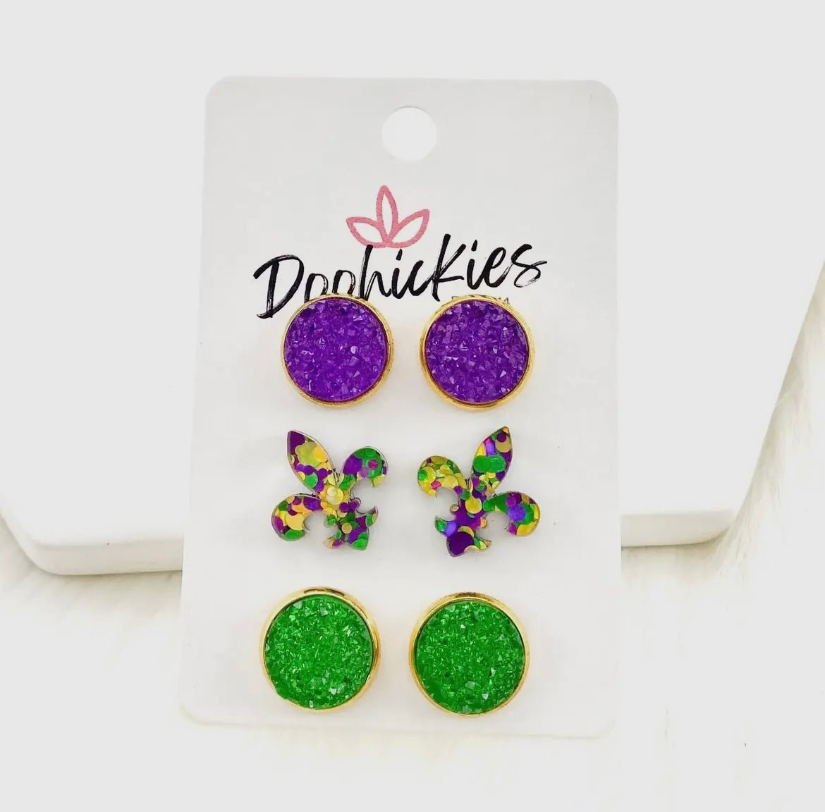 Tween Mardi Gras Earrings - Ballyhoo Boutique and Gift