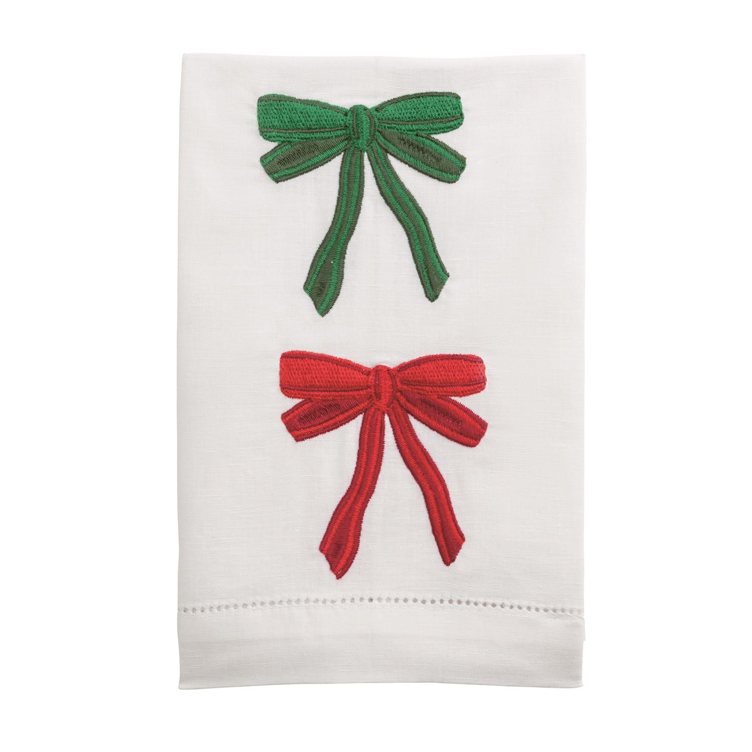 Two Bows Embroidered Tea Towel - Ballyhoo Boutique and Gift