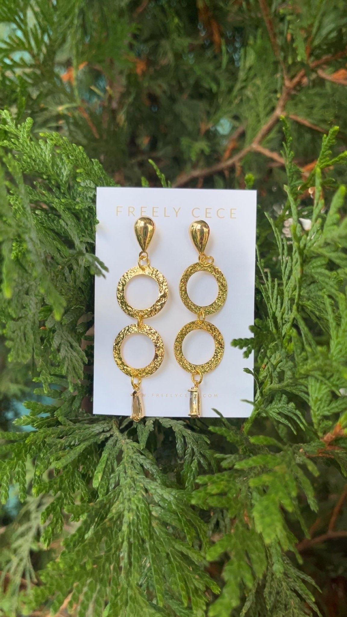 Two Circle Drop Earring - Ballyhoo Boutique and Gift