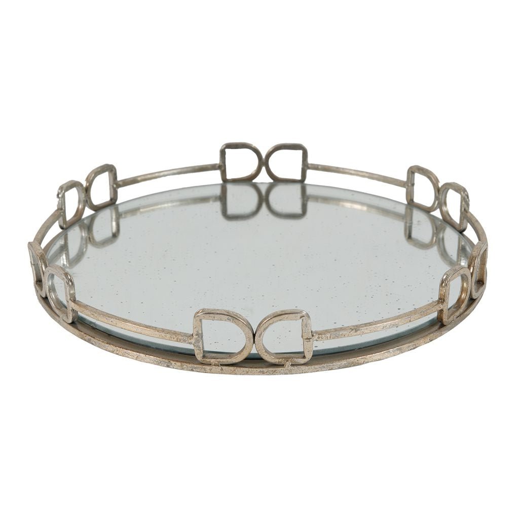Valentina Silver Mirror Tray - Ballyhoo Boutique and Gift