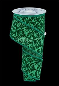 Velvet Damask Ribbon - Ballyhoo Boutique and Gift