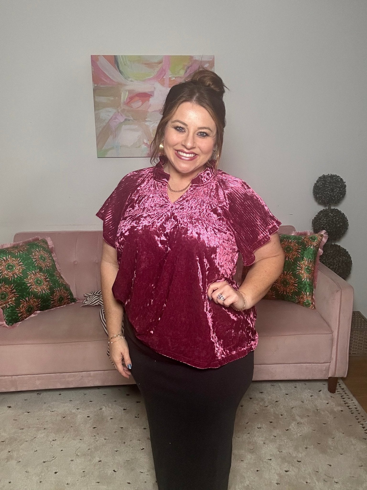 Velvet Days Top - Ballyhoo Boutique and Gift