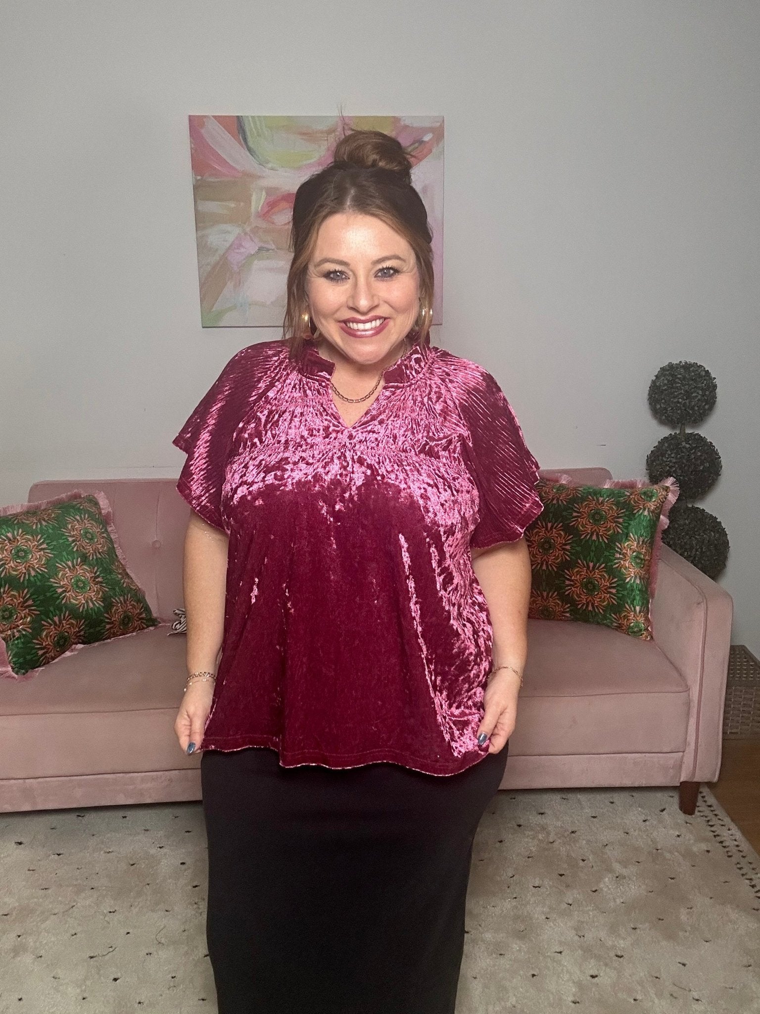 Velvet Days Top - Ballyhoo Boutique and Gift