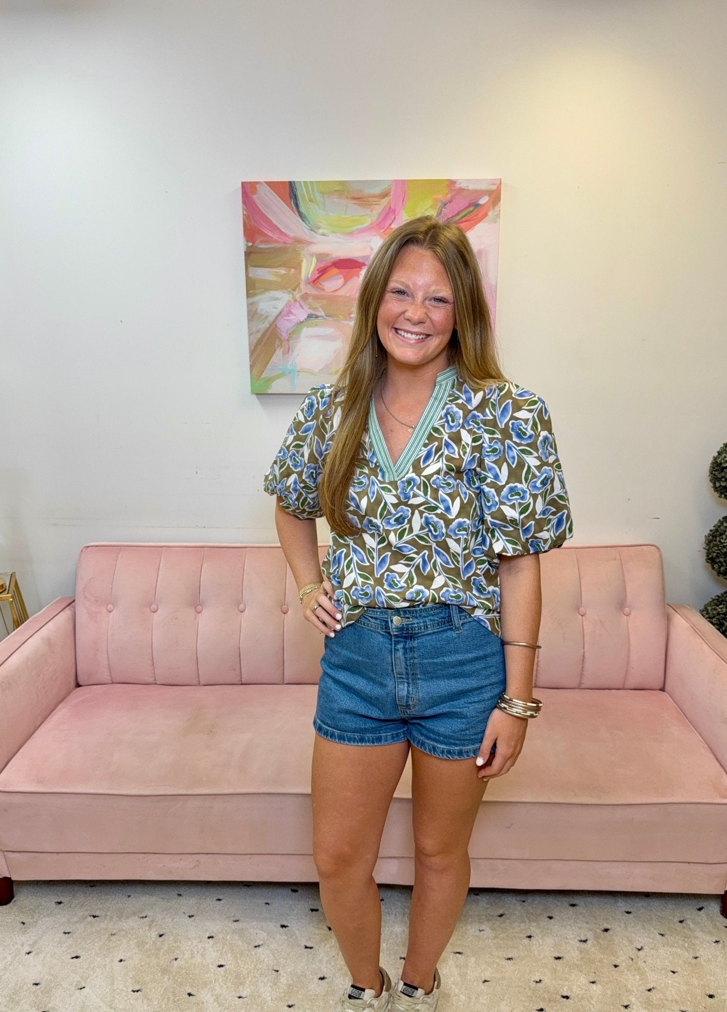 Vintage Meadow Top - Ballyhoo Boutique and Gift