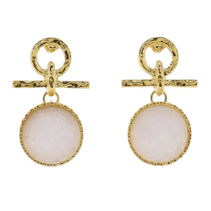 White Post Line Earrings - Ballyhoo Boutique and Gift