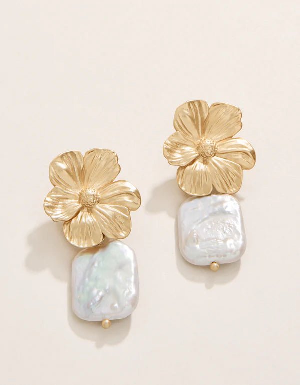 Windflower Pearl Earrings - Ballyhoo Boutique and Gift