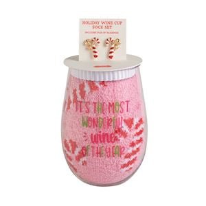 Wine, Earring, & Sock Set - Ballyhoo Boutique and Gift