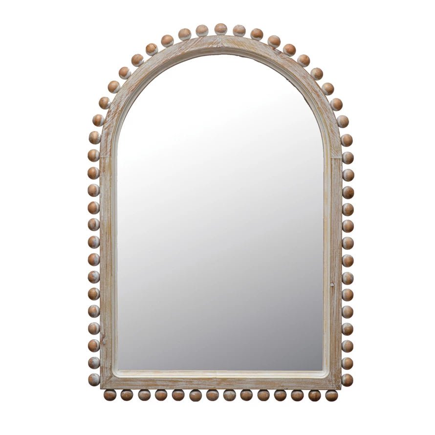 Wood Framed Arched Mirror - Ballyhoo Boutique and Gift