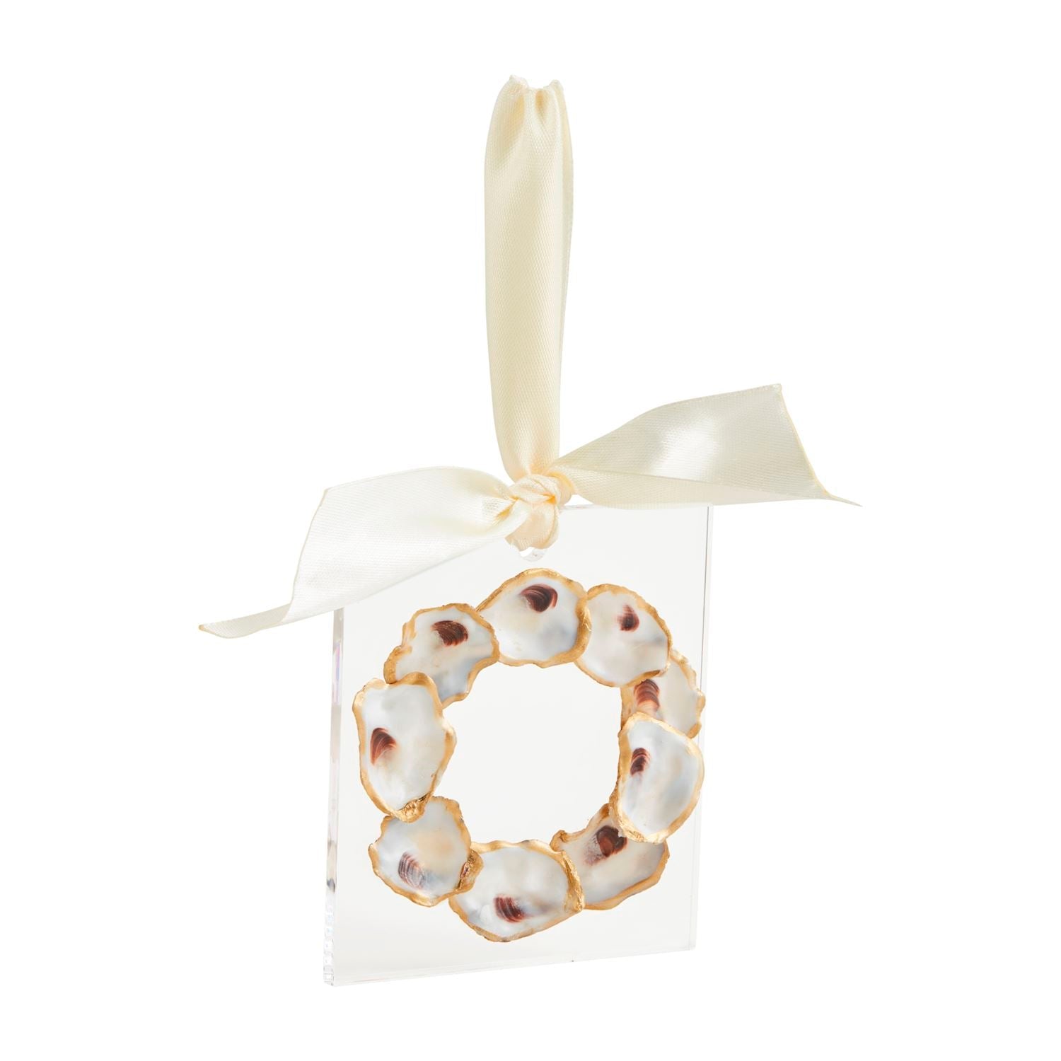 Wreath Acrylic Oyster Ornament - Ballyhoo Boutique and Gift