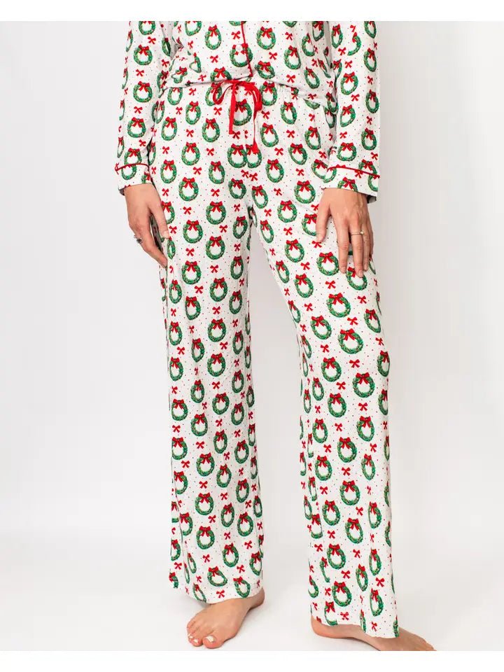 Wreath Sleep Pants - Ballyhoo Boutique and Gift