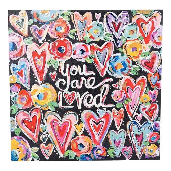 You are Loved Heart Canvas - Ballyhoo Boutique and Gift