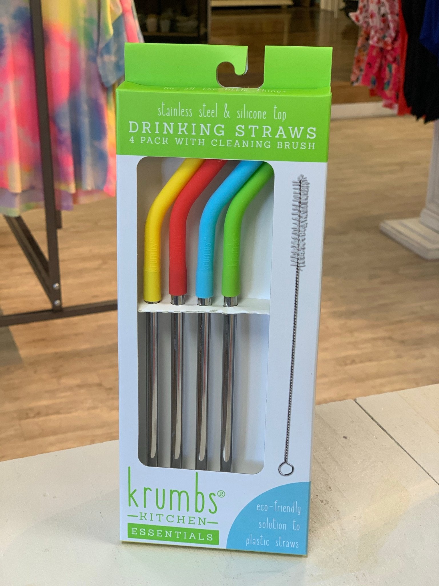 4 Pack Stainless Steel Straws - Ballyhoo Boutique and Gift