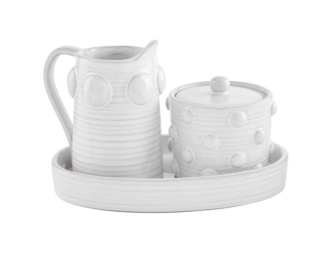 beaded cream and sugar - Ballyhoo Boutique and Gift