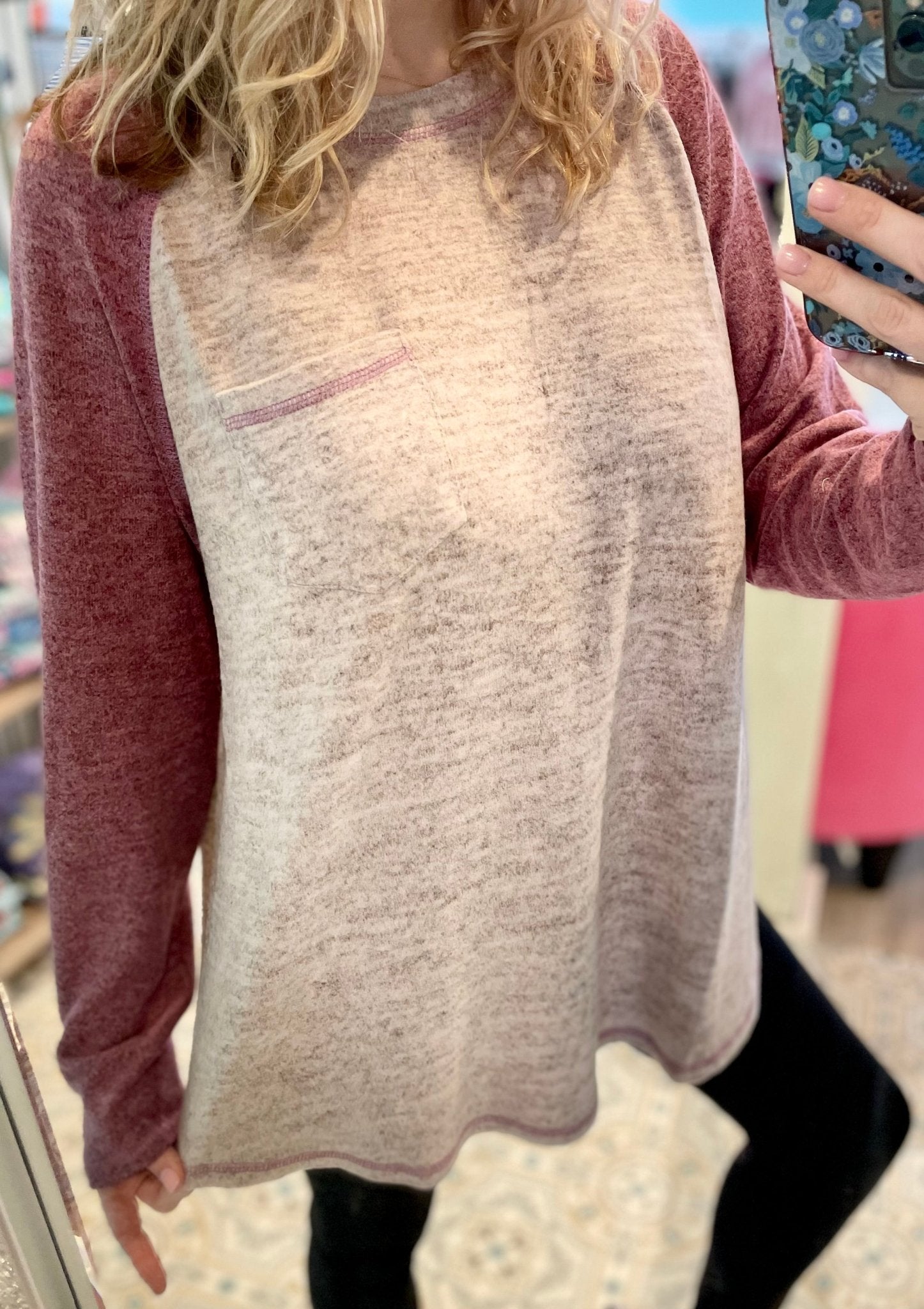 Berry Relaxed Raglan - Ballyhoo Boutique and Gift