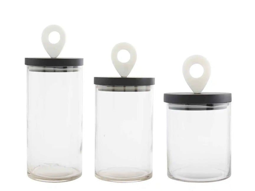 black top canister - Ballyhoo Boutique and Gift