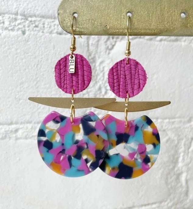 Blu Gertrude Earrings - Ballyhoo Boutique and Gift