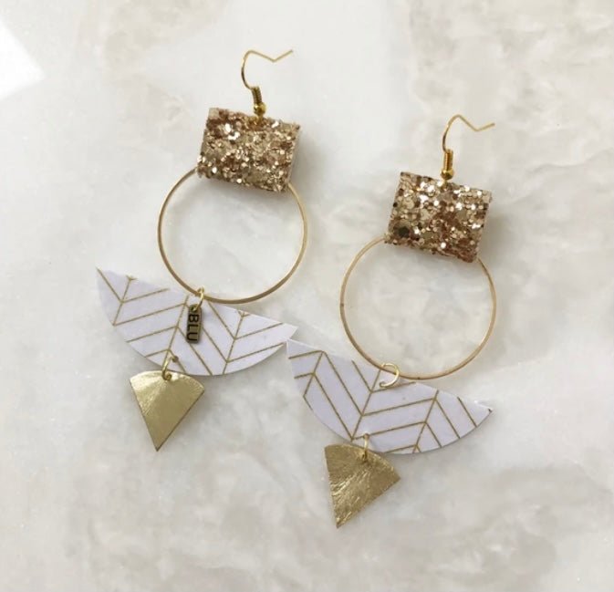 Blu Gertrude Earrings - Ballyhoo Boutique and Gift