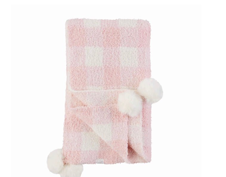 Chenille Gingham Blanket - Ballyhoo Boutique and Gift