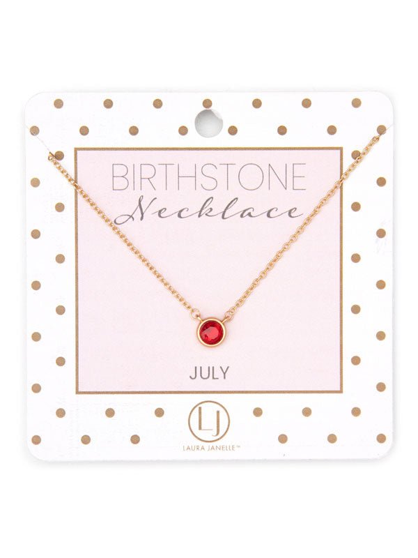 Dainty Birthstone Necklace - Ballyhoo Boutique and Gift