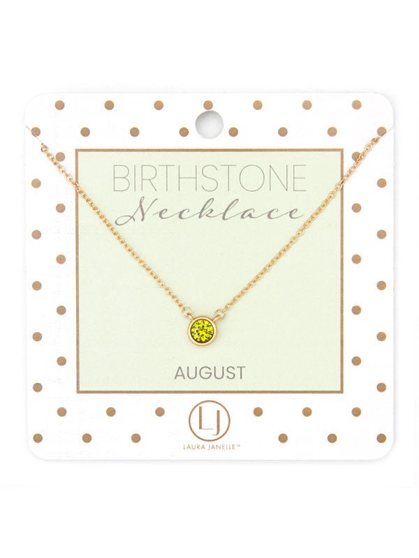 Dainty Birthstone Necklace - Ballyhoo Boutique and Gift