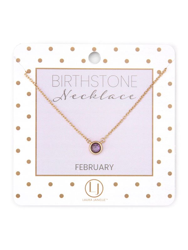 Dainty Birthstone Necklace - Ballyhoo Boutique and Gift