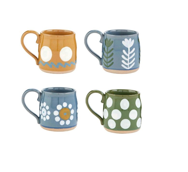 floral dot mugs - Ballyhoo Boutique and Gift