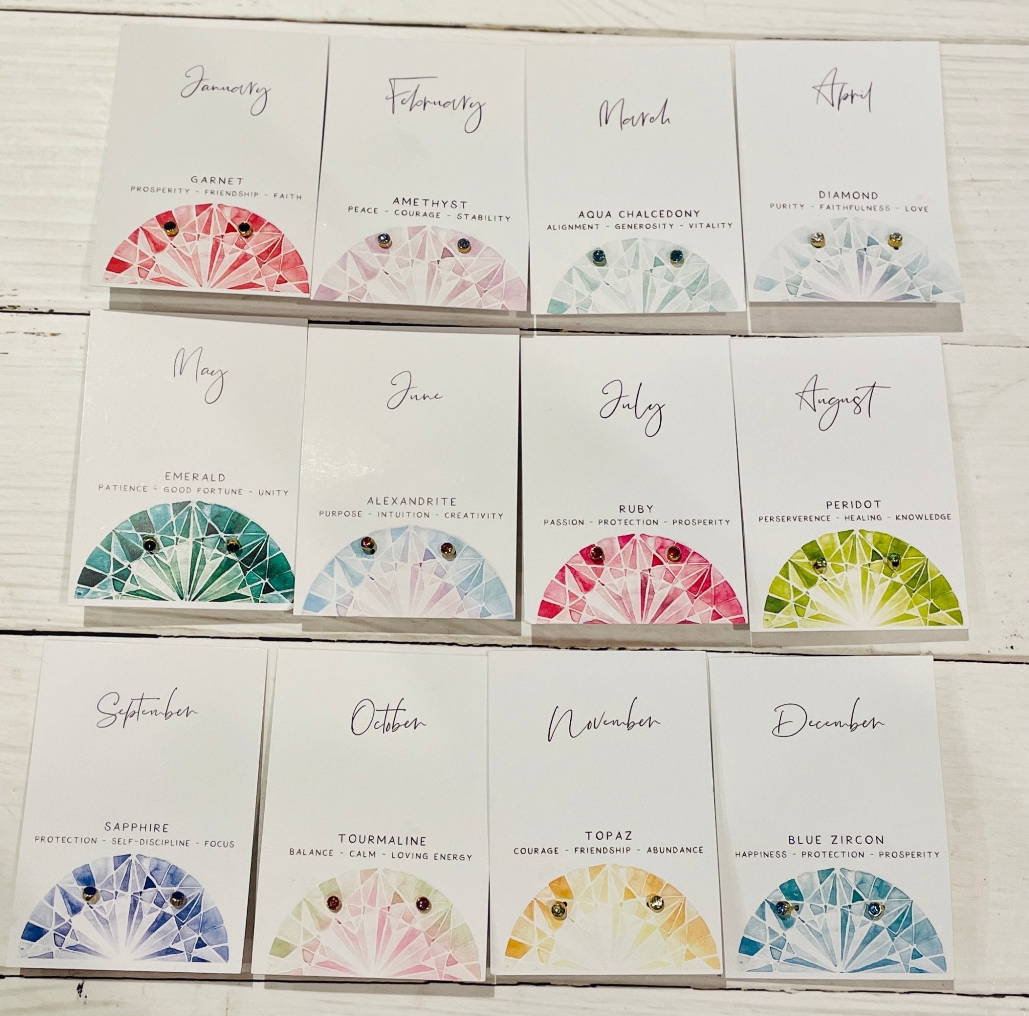Girls Birthstone Stud - Ballyhoo Boutique and Gift