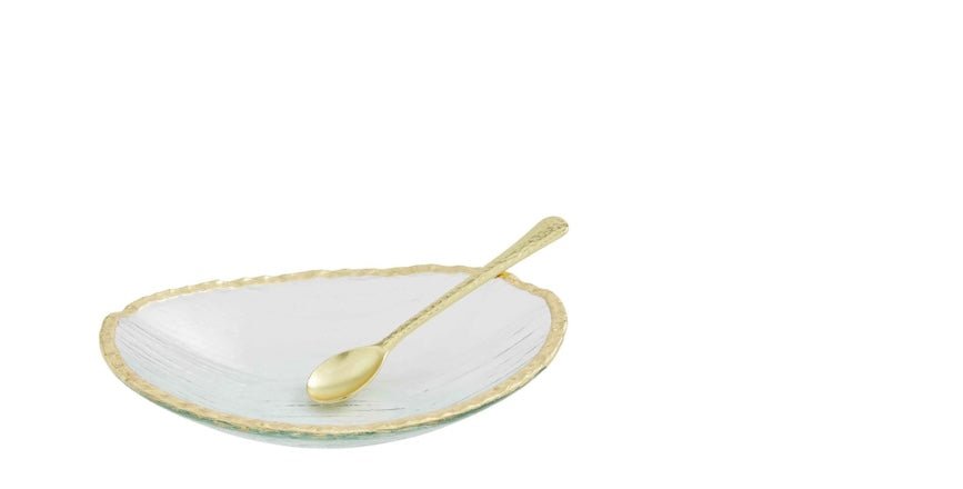 glass gold edge dip bowl - Ballyhoo Boutique and Gift