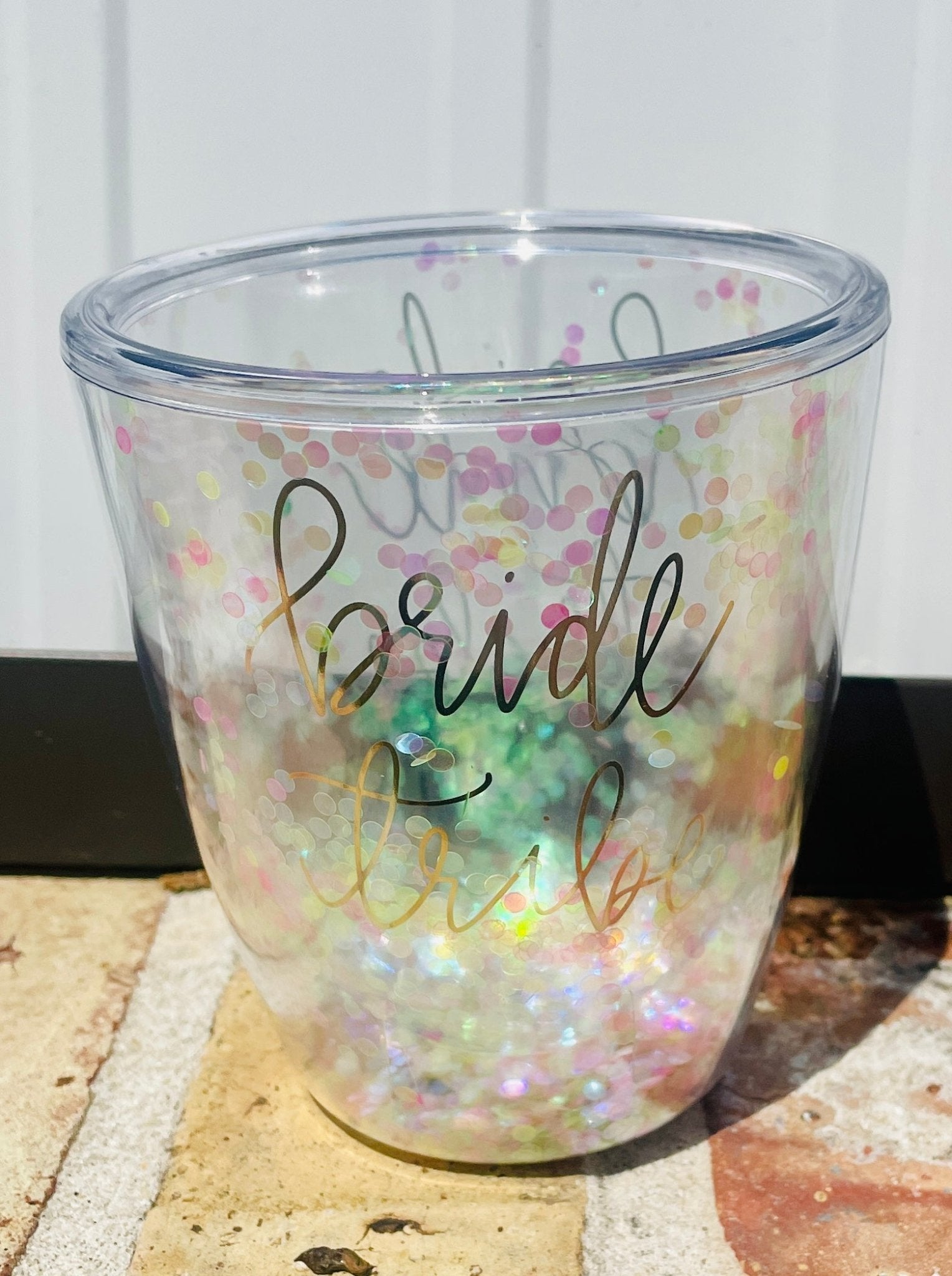 Glitter acrylic wine glass - Ballyhoo Boutique and Gift