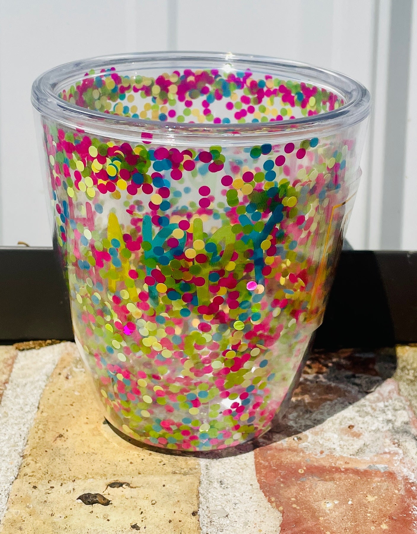 Glitter acrylic wine glass - Ballyhoo Boutique and Gift