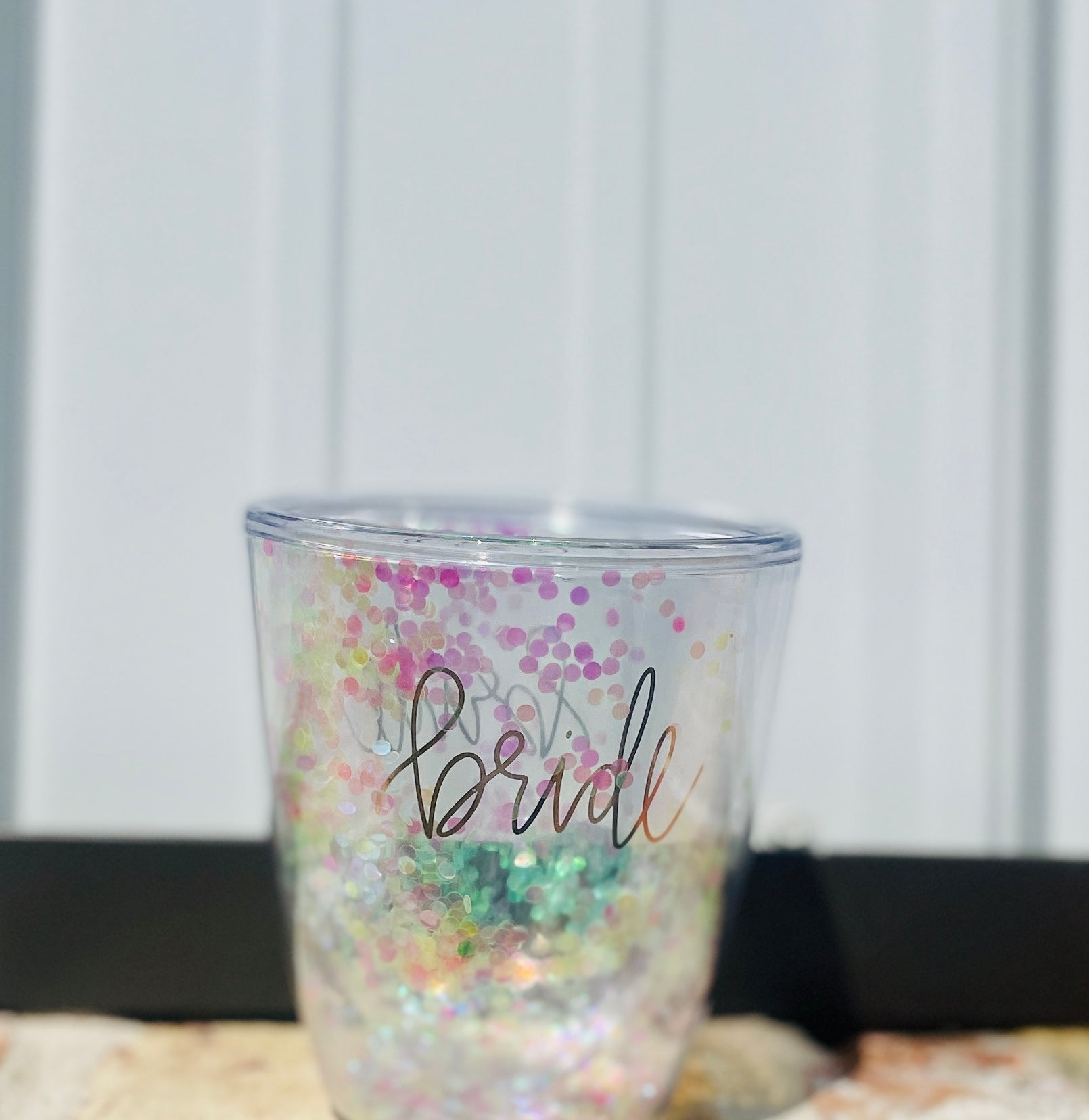 Glitter acrylic wine glass - Ballyhoo Boutique and Gift