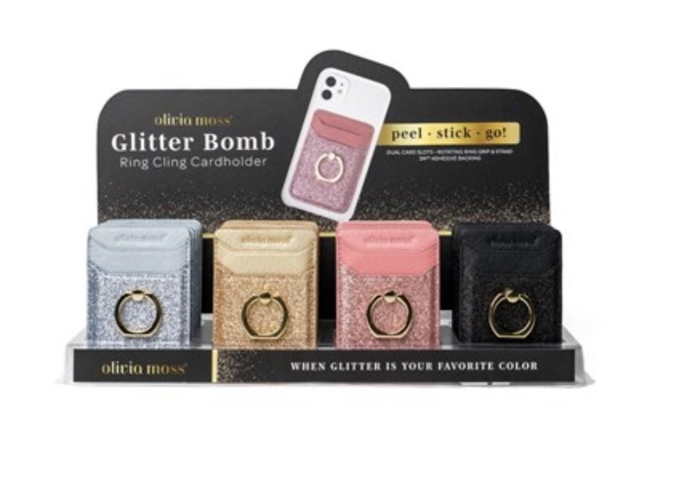 Glitter Bomb Ring Cling Cardholder - Ballyhoo Boutique and Gift