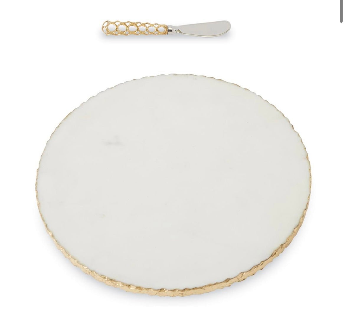 Gold Edge Marble Board Set - Ballyhoo Boutique and Gift