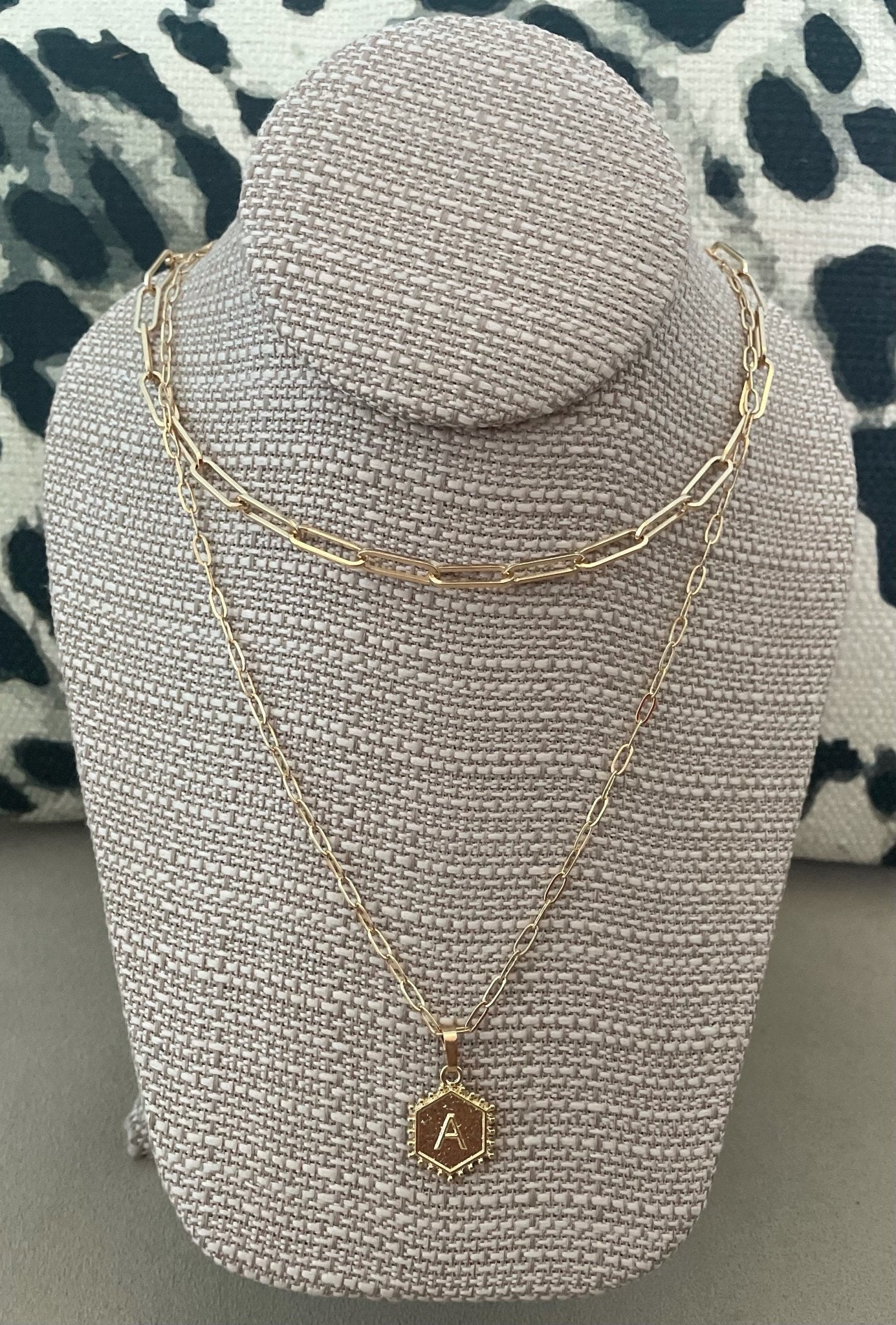 Gold Initial Necklace - Ballyhoo Boutique and Gift