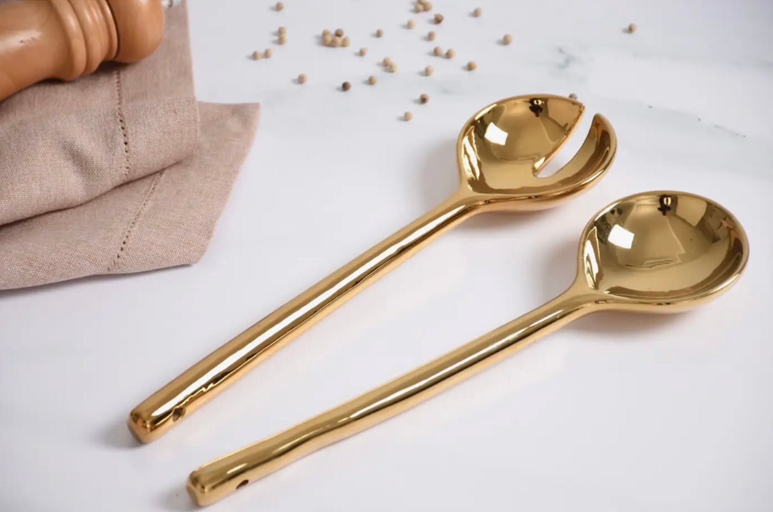 gold salad server - Ballyhoo Boutique and Gift