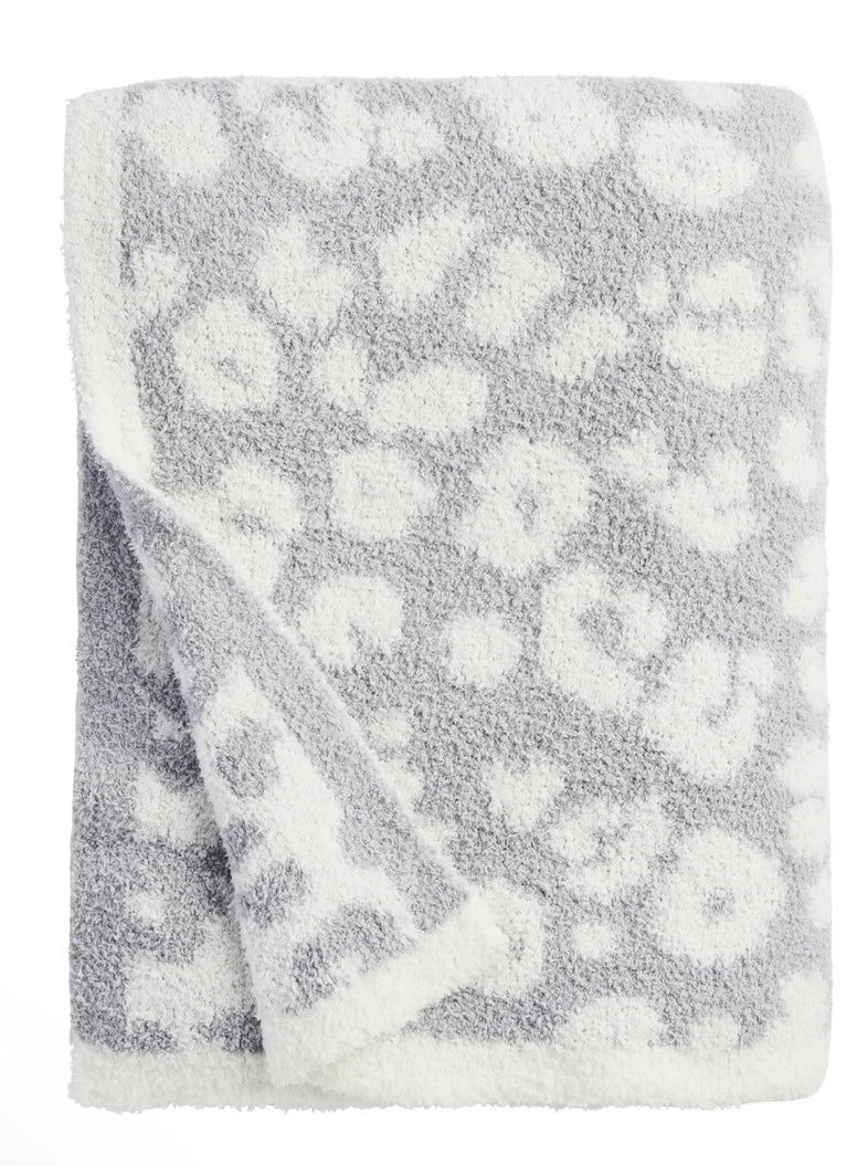 Gray Leopard Blanket - Ballyhoo Boutique and Gift