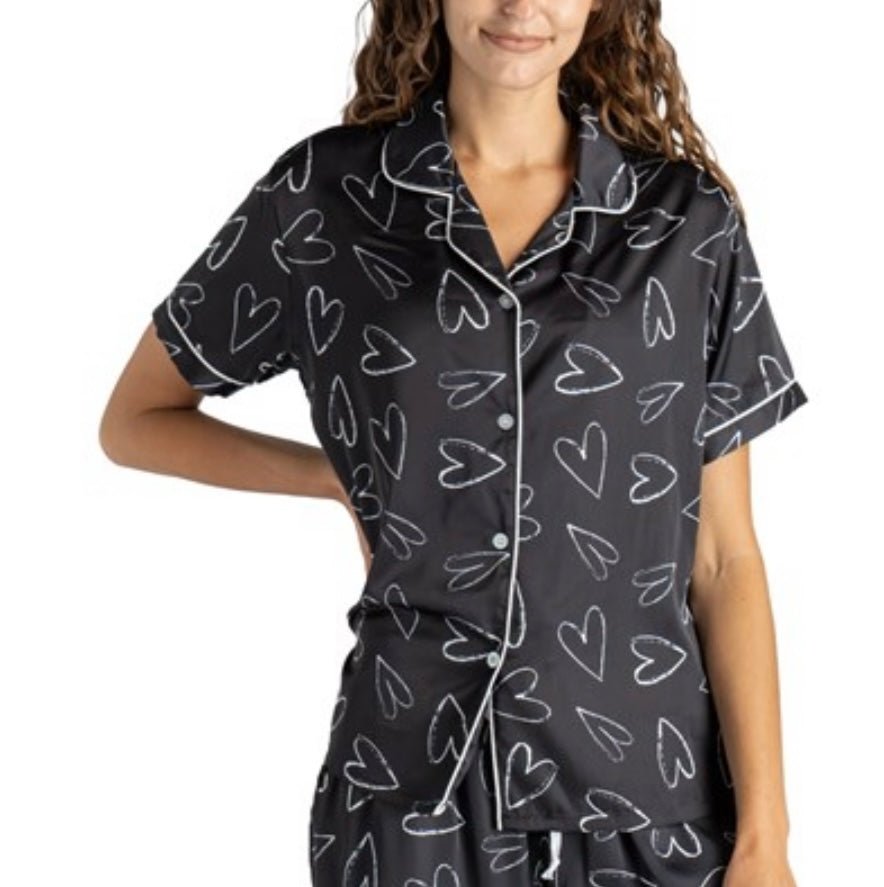 HM Satin PJ Top - Ballyhoo Boutique and Gift
