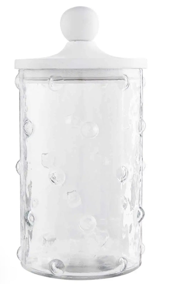 hobnail large glass canister - Ballyhoo Boutique and Gift