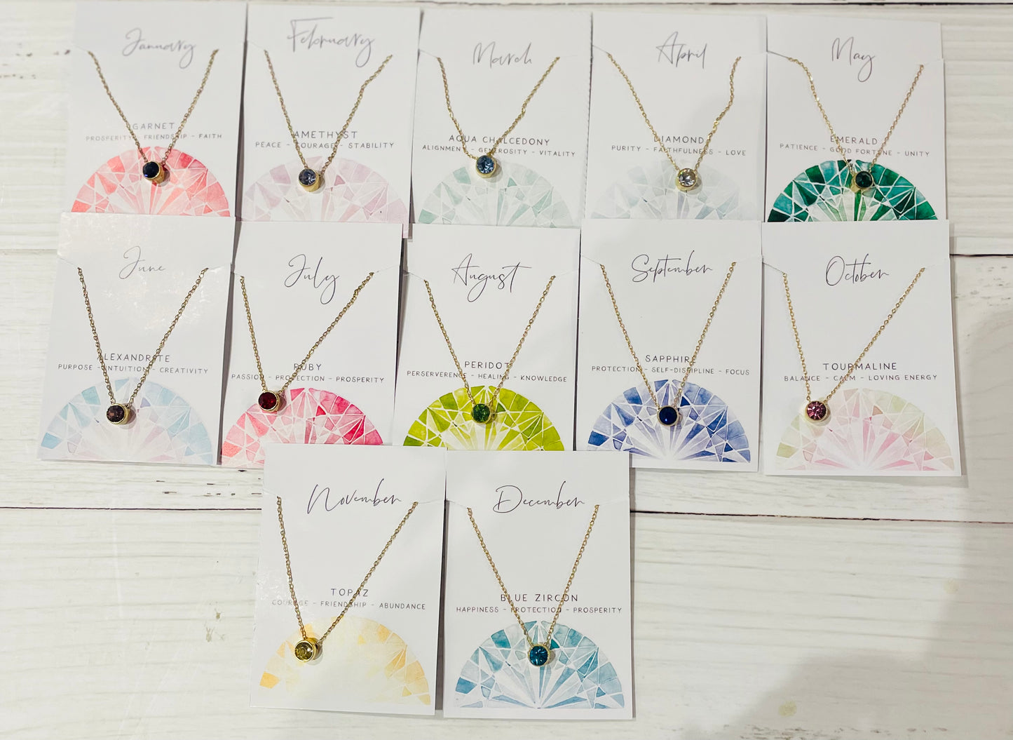 Birthstone necklace