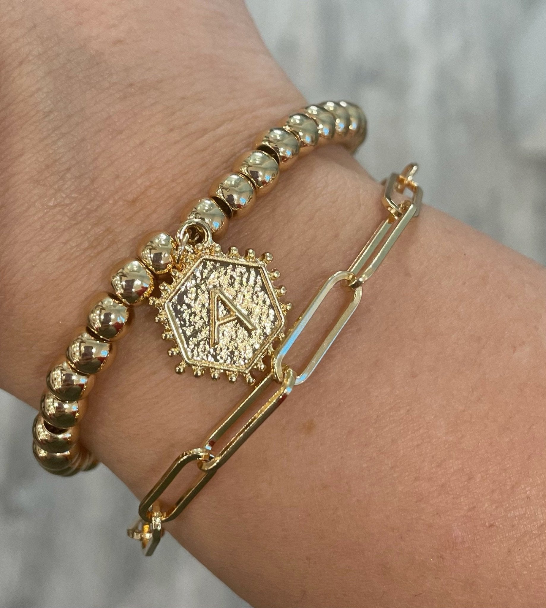 Initial Bracelet Set - Ballyhoo Boutique and Gift