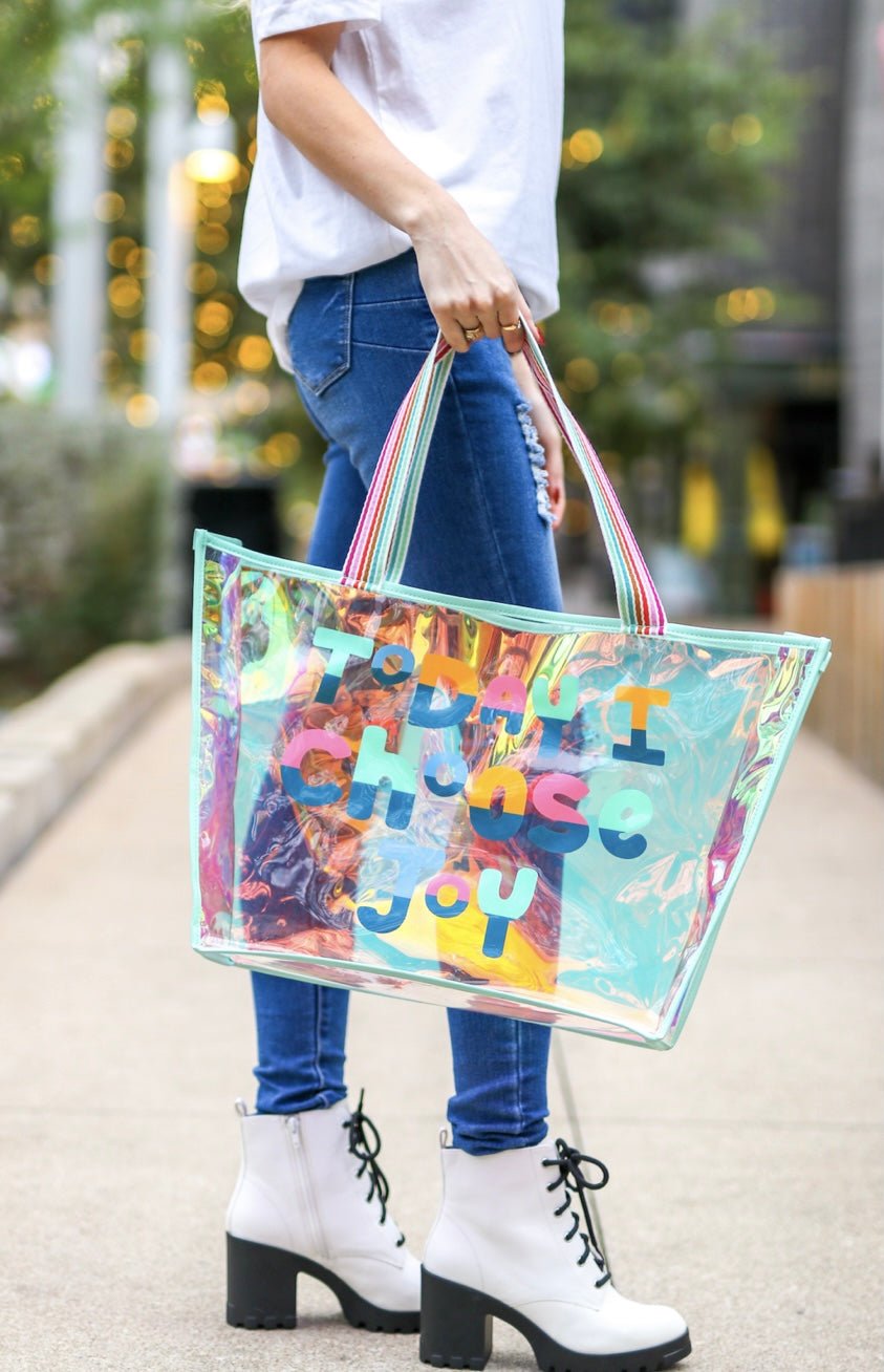 JB Iridescent Tote - Ballyhoo Boutique and Gift