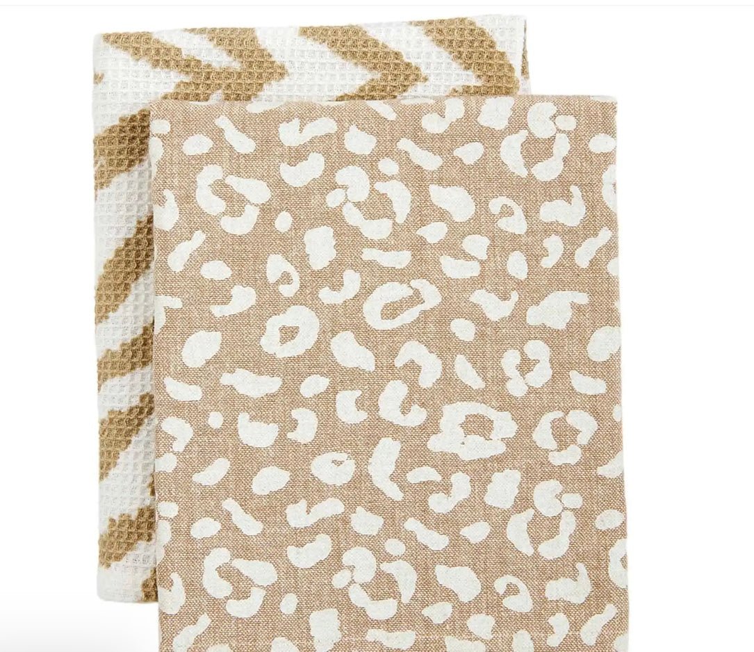 leopard and zebra hand towel set - Ballyhoo Boutique and Gift