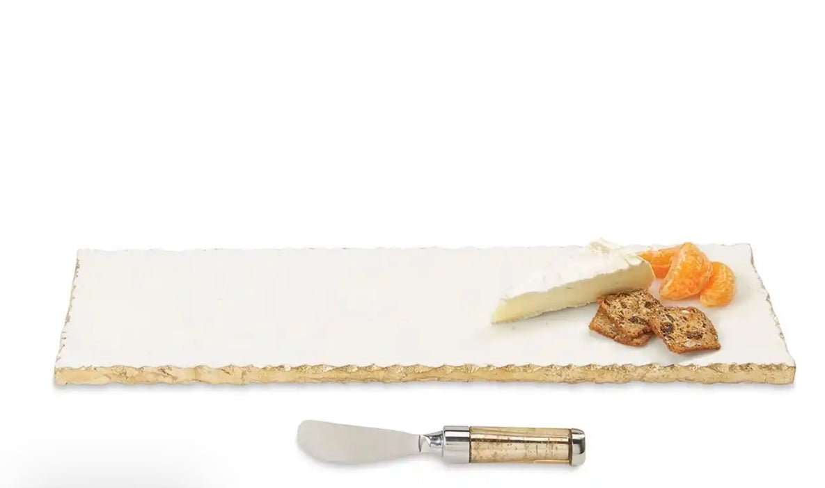 Long Gold Marble Platter Set - Ballyhoo Boutique and Gift