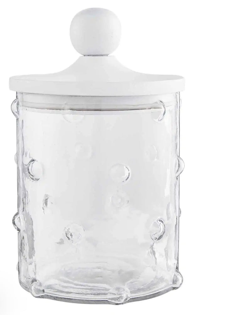 medium hobnail glass canister - Ballyhoo Boutique and Gift